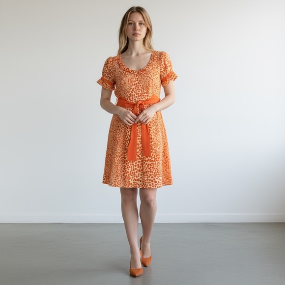 Marc Jacobs Dresses & Skirts - Vintage Marc Jacobs Orange high low dress with tie